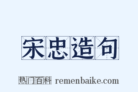 宋忠造句是什么意思的图片